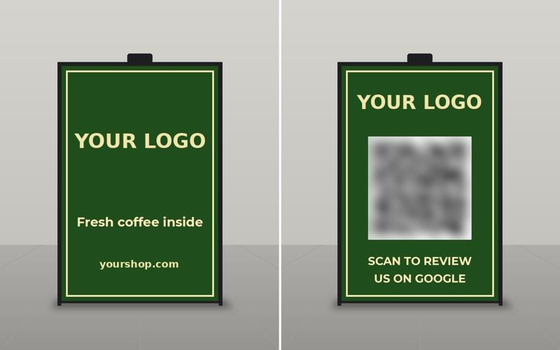 Example A-frame sidewalk sign