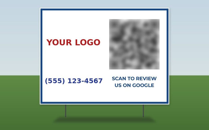 Example yard sign
